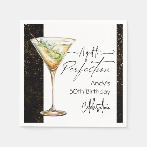 Aged to Perfection 50th Birthday Party  Napkins