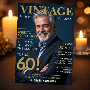 Aged to Perfection 60th Birthday Invite