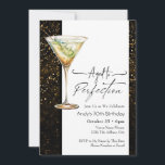 Aged to Perfection 70th Birthday Invitation<br><div class="desc">Birthday Cocktail/ martini graphic Invitations. Easy to personalize. All text is adjustable and easy to change for your own party needs. Simple Watercolor fruity drink  graphics. Invitations for him or her.  Any age,  just change the text. Aged to perfection theme</div>
