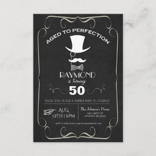 Aged to Perfection Adult Birthday Party Invite