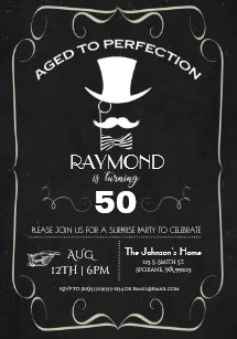 aged to perfection invitations zazzle