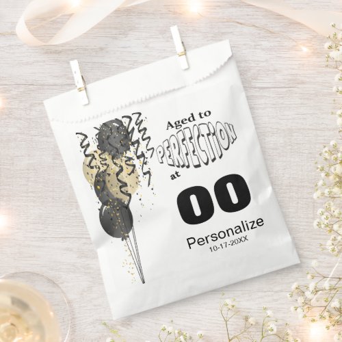 Aged to Perfection at 00   Birthday  Favor Bag