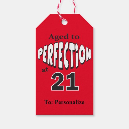 Aged to Perfection at 21 Gift Tags