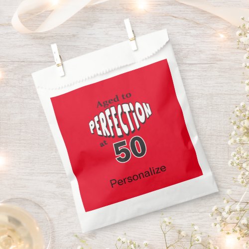 Aged to Perfection at 50  50th Birthday Favor Bag