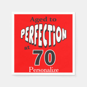 Aged to Perfection at 70 70th Birthday Paper Napkins