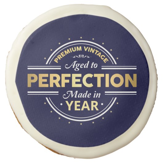 Aged to Perfection Birth Year Sugar Cookie (Front)