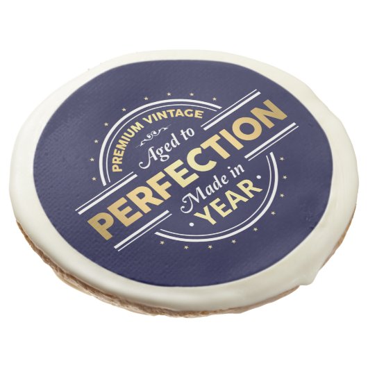 Aged to Perfection Birth Year Sugar Cookie (Angled)
