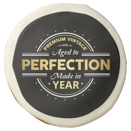 Aged to Perfection Birth Year Sugar Cookie (Front)