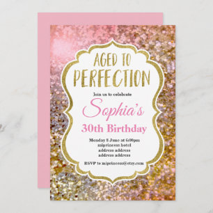 aged to perfection birthday invitation
