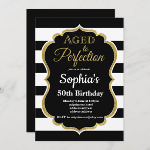 aged to perfection birthday invitation
