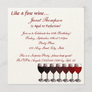 Aged to Perfection Birthday Invitation