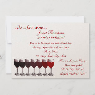 Aged to Perfection/ Birthday Invite