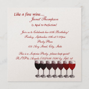 Aged to Perfection/ Birthday Invite