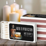 Aged To Perfection Birthday Matchboxes<br><div class="desc">Aged To Perfection 50th Birthday Matchbox Sticker. Celebrate a milestone in style with this sophisticated whiskey-themed design made to fit matchboxes. The sticker features a bold watercolor whiskey bottle and glass positioned at the bottom left, while the top right displays “Aged To Perfection” along with the birthday person’s name and...</div>