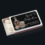 Aged To Perfection Birthday Matchboxes<br><div class="desc">Aged To Perfection 50th Birthday Matchbox Sticker. Celebrate a milestone with this refined whiskey-themed matchbox sticker featuring a bold watercolor whiskey bottle and glass in the bottom left corner. The text layout blends rustic handwritten script with classic serif fonts for a warm yet polished look. “Aged To Perfection, ” the...</div>