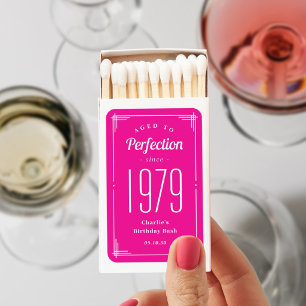 Aged To Perfection Birthday Party Favor Matchboxes