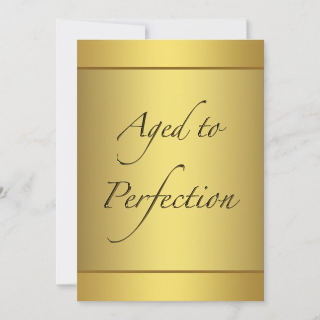 Aged to Perfection Birthday Party Invitation (Front)