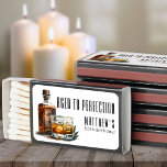Aged To Perfection Birthday Party Matchboxes<br><div class="desc">Aged To Perfection 50th Birthday Matchbox Sticker. Celebrate a milestone in style with this sophisticated whiskey-themed design made to fit matchboxes. The sticker features a bold watercolor whiskey bottle and glass positioned at the bottom left, while the top right displays “Aged To Perfection” along with the birthday person’s name and...</div>