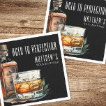 Aged To Perfection Birthday Party Napkins<br><div class="desc">Aged To Perfection 50th Birthday Party Napkin. Celebrate a milestone in style with this sophisticated whiskey-themed party napkin. The design features a bold watercolor whiskey bottle and glass positioned at the bottom left, while the top right displays “Aged To Perfection” along with the birthday person’s name and age in elegant...</div>