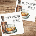 Aged To Perfection Birthday Party Napkins<br><div class="desc">Aged To Perfection 50th Birthday Party Napkin. Celebrate a milestone in style with this sophisticated whiskey-themed party napkin. The design features a bold watercolor whiskey bottle and glass positioned at the bottom left, while the top right displays “Aged To Perfection” along with the birthday person’s name and age in elegant...</div>