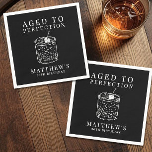 Aged To Perfection Birthday Party Napkins
