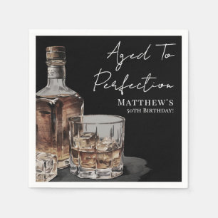 Aged To Perfection Birthday Party Napkins