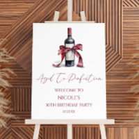 Aged To Perfection Birthday Party Welcome Sign
