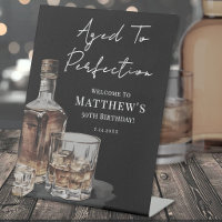 Aged To Perfection Birthday Party Welcome Sign