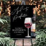 Aged To Perfection Birthday Party Welcome Sign<br><div class="desc">Aged To Perfection Birthday Welcome Sign. Greet guests with this refined wine-themed welcome sign featuring a mix of rustic handwritten script and classic serif fonts for a warm yet polished look. “Aged To Perfection” appears at the top in a stylish blend of the two font styles, followed by the birthday...</div>