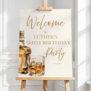 Aged to perfection birthday party welcome sign,man foam board