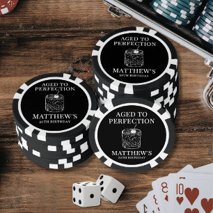 Aged To Perfection Birthday Poker Chips