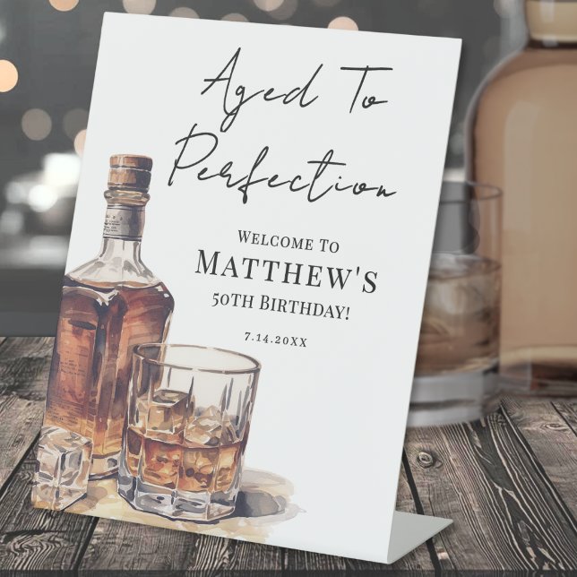 Aged To Perfection Birthday Welcome Sign (Aged To Perfection Birthday Welcome Sign )