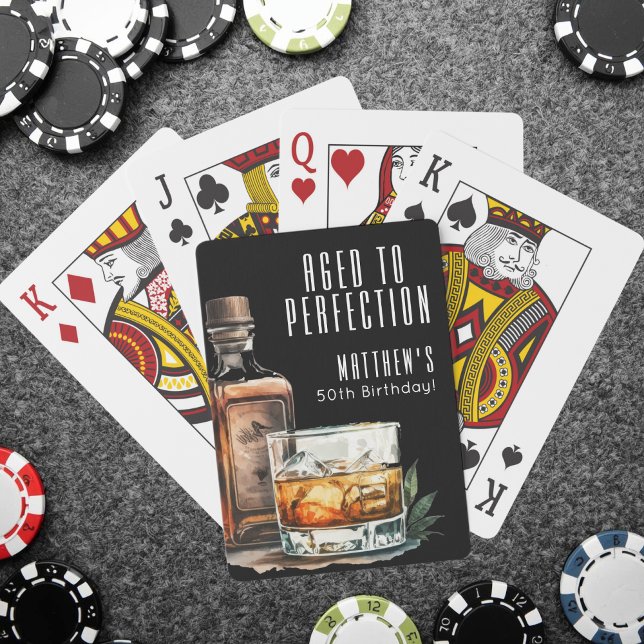 Aged To Perfection Birthday Whiskey Poker Cards (Aged To Perfection Birthday Whiskey Poker Cards)