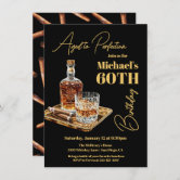 Tequila Margarita Milestone Man's Birthday Invitation