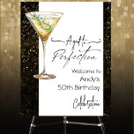 Aged to Perfection Cocktails 50th Birthday Foam Board<br><div class="desc">Rustic Outdoor or bar birthday decor for him. Any age. Easy to personalized template. All text can be adjusted using the design option. Fun,  simple,  casual birthday invites for him. Aged to perfection</div>