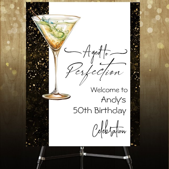 Aged to Perfection Cocktails 50th Birthday Foam Board (Creator Uploaded)