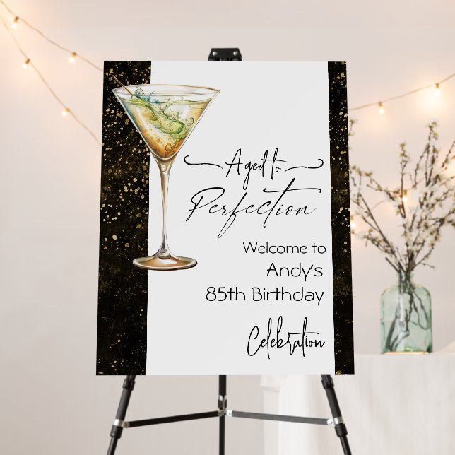Aged to Perfection Cocktails 85th Birthday Foam Board (In Situ (Stand))