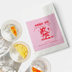 Aged to Perfection Cowgirl Whiskey Birthday Party  Favor Bag