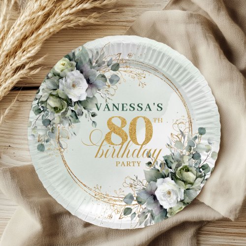 Aged to Perfection Dusty Green Foliage Plate