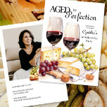 Aged to Perfection Elegant Wine 50th Birthday Invitation<br><div class="desc">Celebrate a chic and elegant 50th birthday with our Aged to Perfection Elegant Wine design! Perfect for a wine and cheese party or a girls' night get-together,  this unique and trendy print is a must-have for your celebration. Cheers to the fiftieth year with this realistic watercolor artwork!</div>