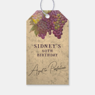 Aged to Perfection Elegant Wine Theme Thank You Gift Tags