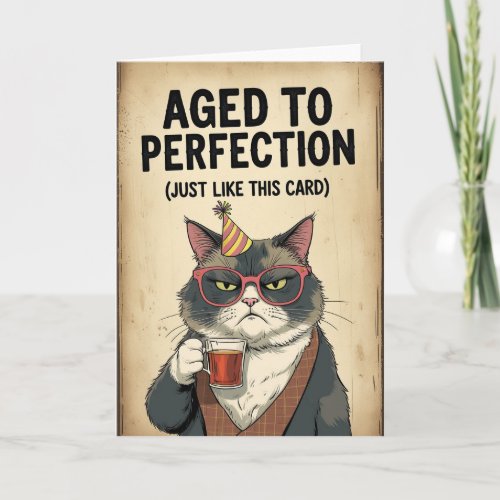 Aged to Perfection – Funny Vintage-Style Birthday 