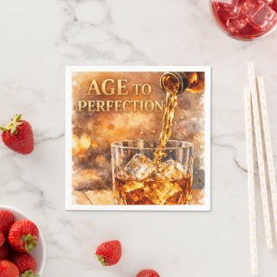 Aged To Perfection Men’s Birthday Party Napkins