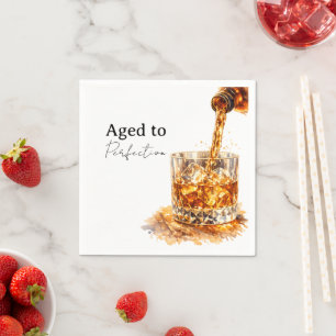 Aged To Perfection Men’s Birthday Party Napkins