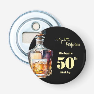 Aged to Perfection Men's 50th Whiskey Birthday  Bottle Opener