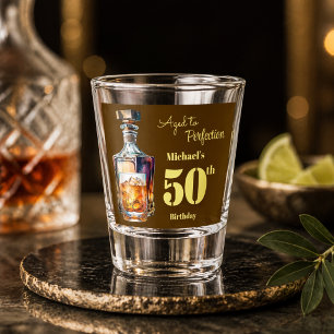 Aged to Perfection Men's 50th Whiskey Birthday  Shot Glass