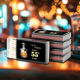 Aged to Perfection Men's 55th Birthday Favor Matchboxes