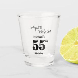 Aged to Perfection Men's 55th Birthday Shot Glass