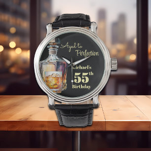 Aged to Perfection Men's 55th Whiskey Birthday Watch