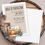 Aged To Perfection Men's 60th Birthday Party Invitation<br><div class="desc">Aged to perfection: Celebrate sixty years with this sophisticated whiskey-themed 60th birthday invitation. Featuring a bold watercolor whiskey bottle and glass on the right side, this design adds a modern flair to a classic theme. "Aged to Perfection" appears at the top in elegant serif fonts, setting a refined tone. The...</div>